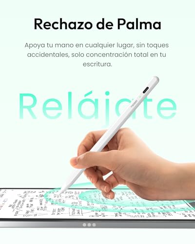 Metapen Air8 Lápiz para Apple iPad 2018-2025,2X Carga Rápida Stylus Pencil Compatible con iPad 6/7/8/9/10/11 A16,Mini 5/6,Air 3/4/5/M2/M3,Pro M5/M4/11/12.9/13",Rechazo de Palma,Precisión de Píxel - imagen 7