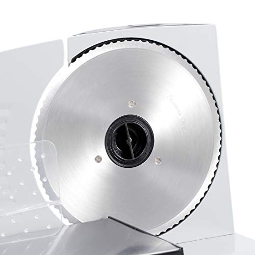 Zeny Professional Stainless Steel Electric Meat Slicer Food & Vegetable Cutter With Removable 7.5" Blade - Adjustable Knob For Thickness - Anti Slip Rubber Feet - Sliver (7.5") #TOP3