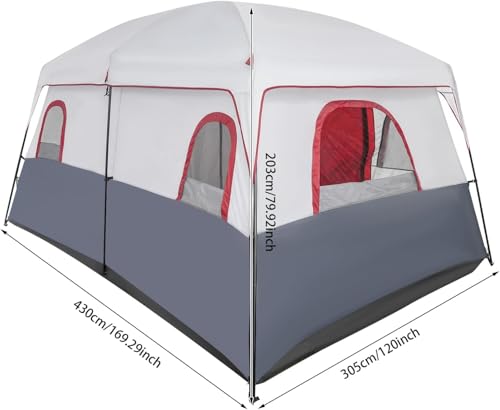 Carpa para camping exterior 8-12 personas 2 habitaciones miniatura 6
