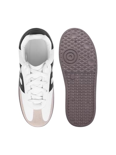 Image of Shoetopia Women's Casual Sneakers || Lace-Up Low-Top Shoes with Cushioned Sole || Trendy Daily Footwear Walking Shoes