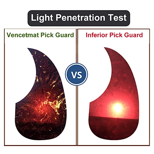 Vencetmat Acoustic Guitar Pickguard Fit For Martin 000,Om18,28 Models, Travel Guitars, Right Handed, Tortoise - Coffee #TOP6
