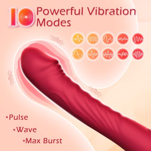 Realistic Vibrator Dildo - G Spot Adult Sex Toys for Women (Red) - Image 2