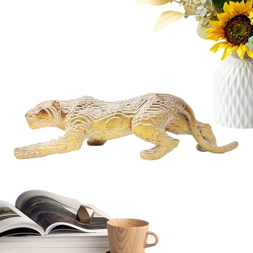 Generisch Figura, decoración de habitación, escultura de leopardo, decoración de escritorio, figura artística, decoración para cocina, salón, dormitorio