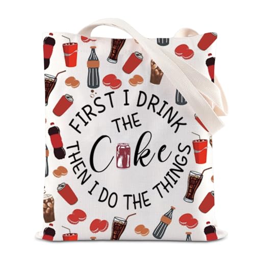 FOTAP Funny Drink Gift Fizzy Drink Inspire Tote Bag Soda Drinking Handbag Soda Lover Gift Summer Trip Gift (CO THINGS)