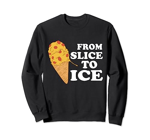 Pelle à pizza amusante pour amateur de pizza de la tranche à la glace Sweatshirt
