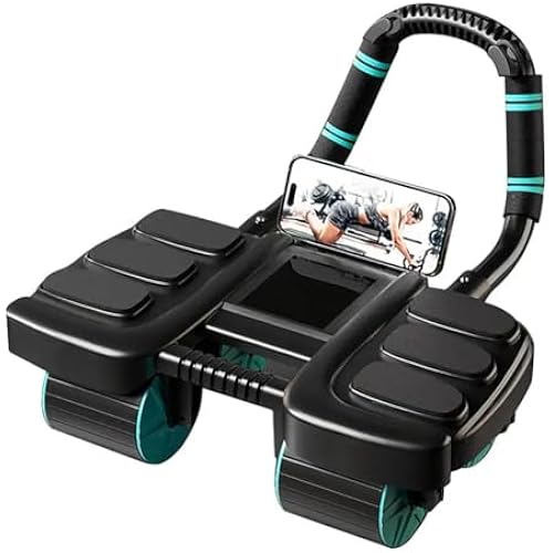 4-Wheel Automatic Rebound Ab Roller Wheel with Elbow Support