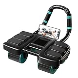 2025 New Automatic Rebound Ab Roller Wheel with Elbow Support & 4-Wheel Design - Core Exercise Equipment for Home Gym, Abdominal Workout Machine for Men/Women, Belly Fat Burner,Portable Fitness Roller Wheel (Black)
