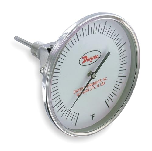 Dwyer Instruments - GBTA560161 - Bimetal Thermom, 5 In Dial, 0 to 500F