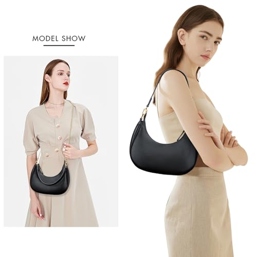 KKXIU Shoulder Bag for Women Small Purse Cute Clutch Hobo Handbag Trendy Crescent Bag2