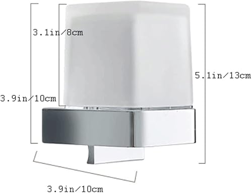 Miniatura 2 de OUSIKA Dispensador de jabón montado en la pared, dispensador de loción de vidrio prensado, dispensador de bomba de jabón para el hogar, hotel, baño,