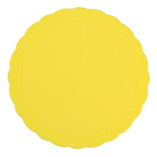 NELNISSA Silicone Non-Slip Heat Resistant Mat Cushion Placemat Pot Holder (Yellow)