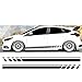 HLLebw Voiture Stickers Voiture Auto Corps Autocollant pour Ford Focus Fiesta St RS Mk3 MK2