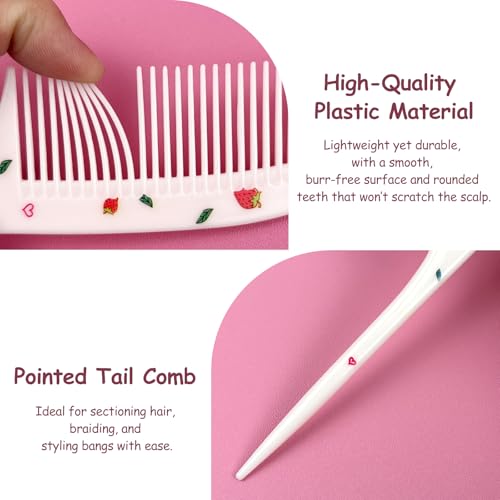 Set de Peines Mini Cute con Diseño de Fresa – 2 Piezas miniatura 4