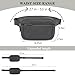Fanny Packs for Women, Leather Vegan Belt Bag Crossbody Waist Bag Adjustable Strap, Large Fashion Everywhere Belt Bag, Grey