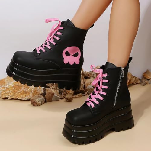 Image of Ulalaza Women Mary Jane Dress Pumps Lolita Shoes Cute Platform Gothic Double Ankle Strap Round Toe Chunky Heel Uniform Pumps Shoes Perfect for School Party Business Work Dance Date Night Club