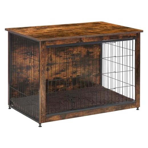 DWANTON Wooden Dog Crate with Cushion