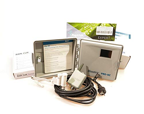 Plug&Rain Smart-Bewässerungsteuerung, Hunter Pro-HC 24 Stationen mit Funk-Regensensor Expert