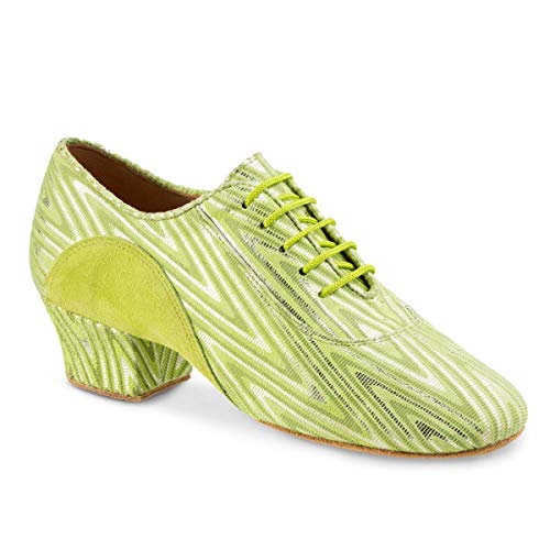 Chaussures d'entraînement Rummos R377 en nubuck vert pour danse de salon pour femmes