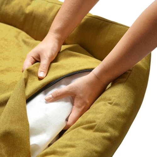 HUNTER EIBY Hundesofa, schmutzabweisend, Easy CLEAN-Technologie, pflegeleicht, M, gelb