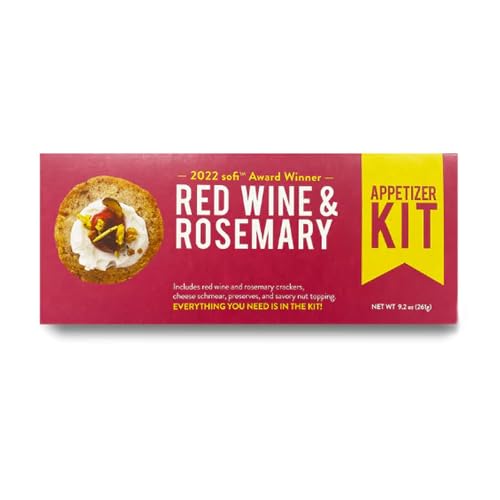 Crackerology Red Wine & Rosemary Gourmet Artisan Snack Kits, 20 Count Crackers Plus Toppings, Easy & Simple Ready-to-Eat, Appetizer For Charcuterie Boards & Party Platters - Large Kit, Single Pack - image 1