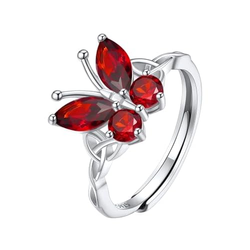 Custom4U Personalized 1-4 Birthstone Rings for Women Promise Rings for Her Sterling Silver Mothers Ring Customized Cubic Zirconia Stones Wedding/Valentine's Day/Mother's Day Jewelry Gift for