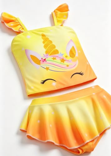 Image of Akokvlar Two Pieces Swimsuit Mermaid Bikinis Tankini Bathing Suit for Little Girls