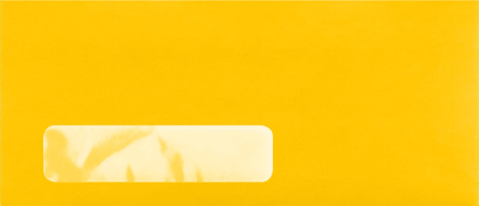 LUXPaper #10 Business Window Envelopes | 4 1/8" x 9 1/2" | Sunflower Yellow | 80lb. Text | 50 Qty