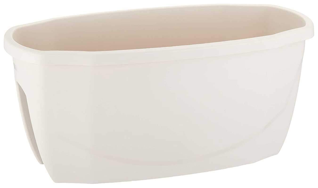 Serinova Jardinera Barandilla Balcón, 58x29x24 cm, Set 2 Unidades, 15,5 litros, Maceta Colgar (Antracita)