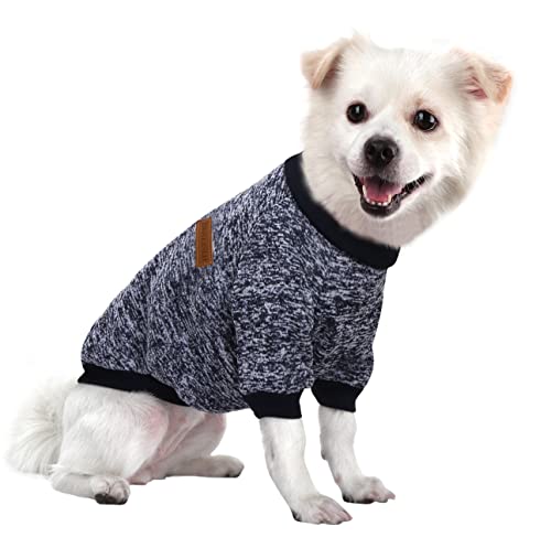 HuaLiSiJi Hundepullover Kleine Hunde Chihuahua Kleidung Welpen, Warm und Leicht, Mit Einer Weichen Textur, Elastizität Leicht zu Tragen (Navy Blau, XS)