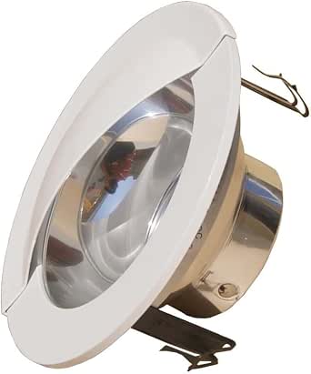 4-Inch Frosted Shower Trim For Low Voltage Recessed Lights - Fits Halo, Juno Housings (White, MR16)