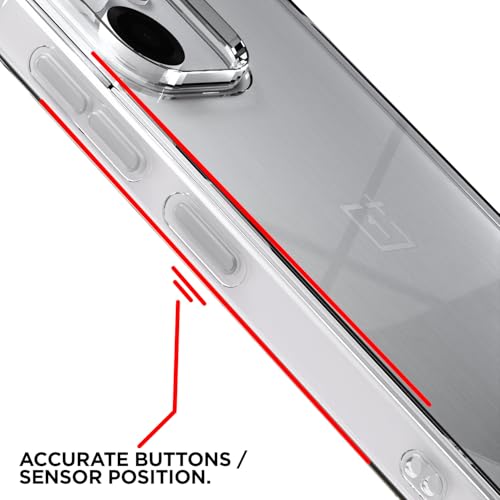 Image of Amazon Basics Back Cover for OnePlus Nord CE 6 5G PC + TPU Clear Transparent Raised Edges Shockproof Protective Phone Bumper Case (Transparent)
