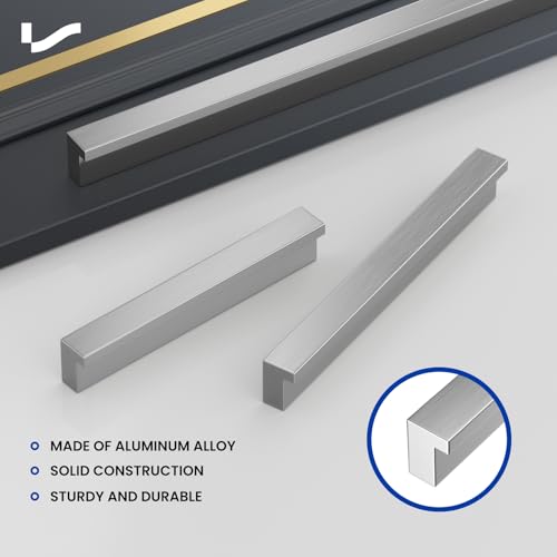 Poignées pour placards de cuisine LONTAN 128 mm argent tiroirs