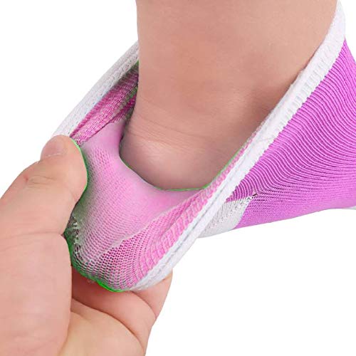Luxafare Heel Pain Relief Silicone Gel Heel Socks with Spa Botanical