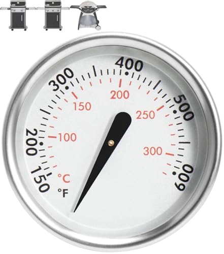 60540 67031 7581 Accurate Temperature Gauge for Weber GS4 Spirit II & I 200/300 Grill Lid Thermometer Charcoal Grills, for Most Weber 22" Kettles, Q 120/220/300/320 SER Replacement Parts 74239 60392