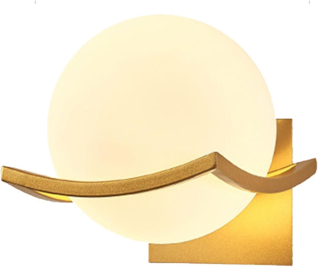 Szklana kula lampa ścienna biały globus kinkiet elegancki zamontowany oprawa oświetleniowa, do salonu