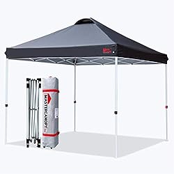 Amazon Com Mastercanopy Durable Ez Pop Up Canopy Tent With Roller Bag 10x10 Black Patio Lawn Garden