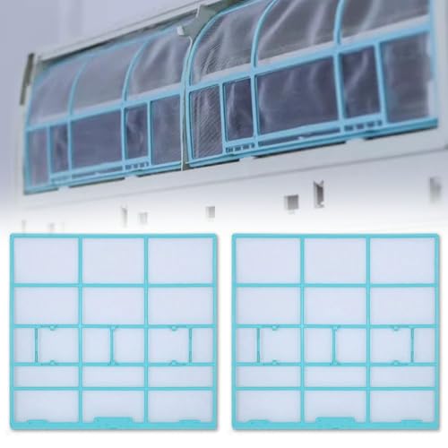 Vibsky Filtro de reacción para aire acondicionado medio, filtro de polvo de salida de aire de unidad interior, para pantalla resistente Ic anti-Gggging, se adapta a varios modelos, fácil de instalar
