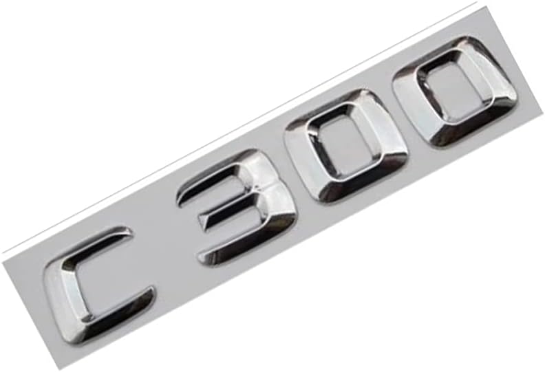 Chrome Trunk Letters Badge Emblems for Benz C300 Emblem Sticker