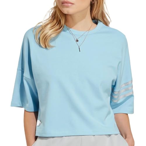 Adidas t-shirt bleu femme coupe ajustée contre la chaleur durant l'effort
