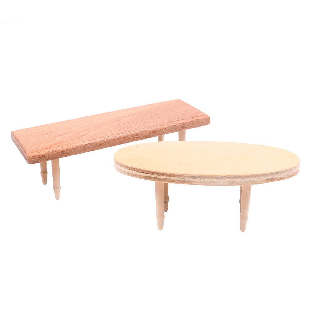 CENPEK – Mobilier Miniature En Bois 1:12 Pour Maison De Poupée, Set Cuisine Avec Table, Chaises, Banc Et Arche