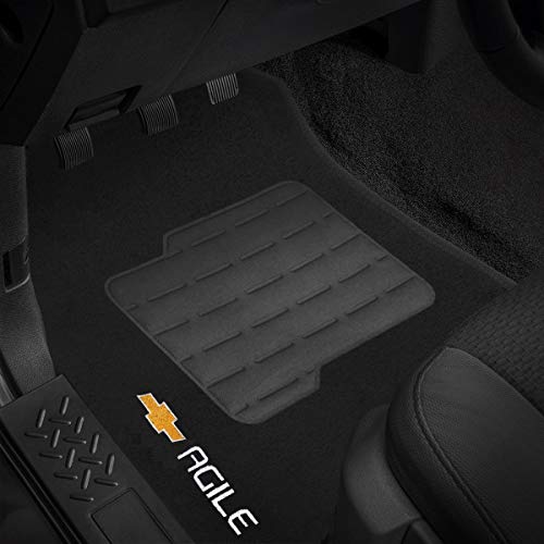 Jogo de Tapete em Carpete para GM Agile 2015 Logo Bordado