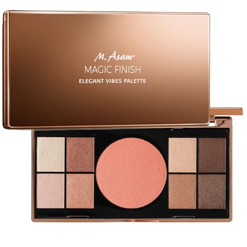 M. Asam MAGIC FINISH Elegant Vibes Palette (8 x 0,75 g / 3 g) – Lidschatten Palette & Blush mit integriertem Spiegel, Make Up mit Vitamin E, intensive Farbabgabe & samtige Textur für vielseitige Looks