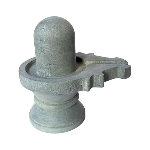 Athizay Grey Stone Shivling Statue 6.5 cm Cover