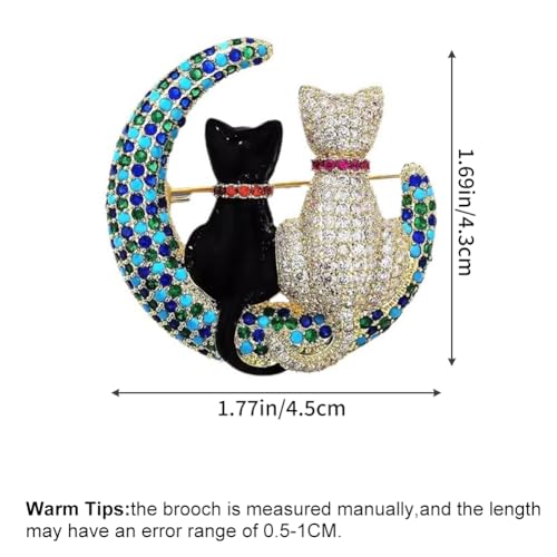 Image of Fashion Cute Crystal Animal Brooch Pins for Women Girls Cat Bird Corsage accessory Pin delicate accessory Party Ceremony