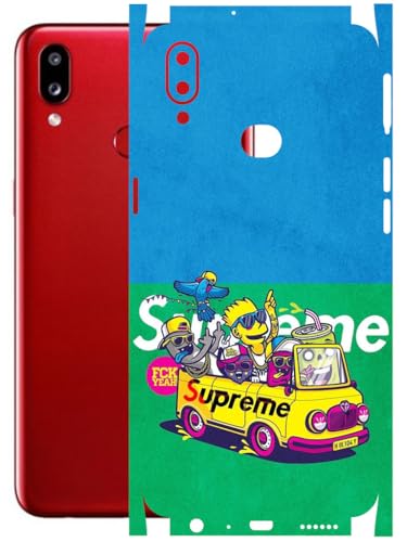 Image of AtOdds - Full Body Back Screen Guard Protector Film - Lamination Wrap Skin Sticker Compatible with Samsung Galaxy A10s | Scratchproof Matte Finish (Simps)