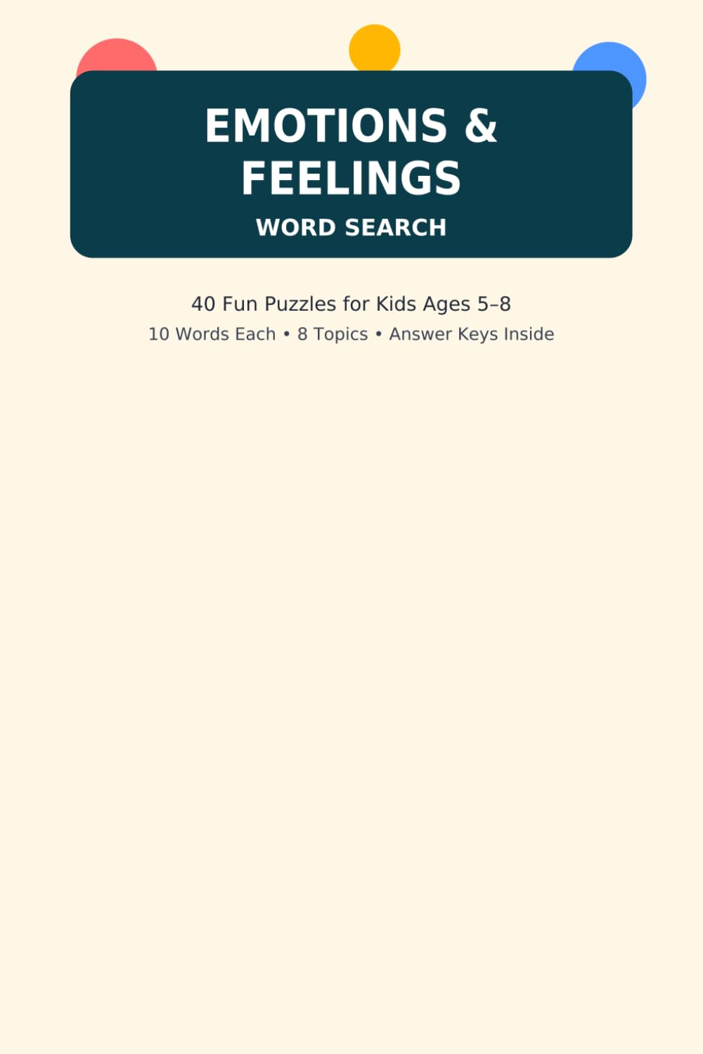 KIDS EMOTIONS WORD SEARCH