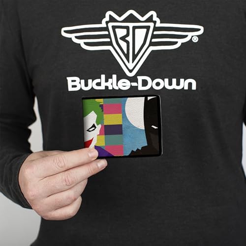 Buckle-Down Wallet Joker/batman Face Juxtaposition Multi Color/blue/whit Accessory3