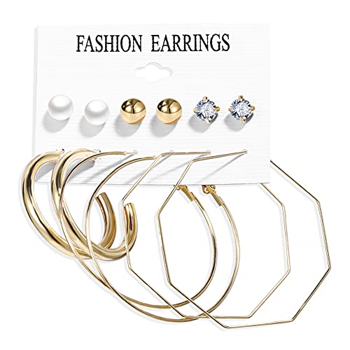 Image of Shining Diva Fashion Stylish Combo Metal Earrings for Women and Girls