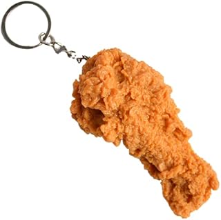 Imitation Food Keychain Creative Fried Chicken Leg Nuggets Wing Keychain for Handbag Purse Accessories
