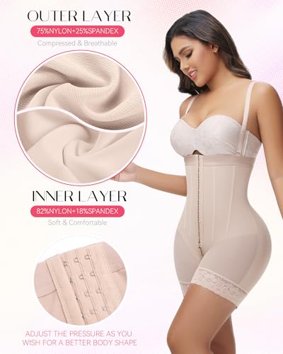 SHAPSHE Fajas Colombianas Tummy Control Shapewear Strapless Body Shaper Butt Lifter BBL Stage Compression Garment2